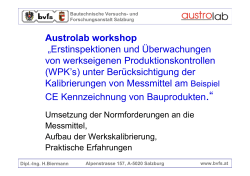 Austrolab workshop - Bautechnische Versuchs