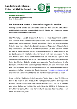 Die Zahnklinik siedelt - LKH