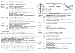 Gottesdienstordnung vom 02.11.2015 bis 15.11.2015