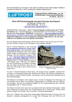 Eine US-Panzerbrigade hat ganz Europa durchquert