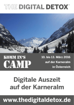 Digitale Auszeit auf der Karneralm