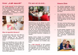 Flyer Demenz-&bdquo;Caf&eacute; Auszeit&ldquo;