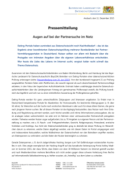 Pressemitteilung - Das Bayerische Landesamt für Datenschutzaufsicht