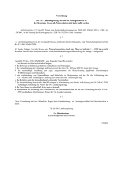 Verordnung der Oö. Landesregierung, mit der die Hornspitzmoore in
