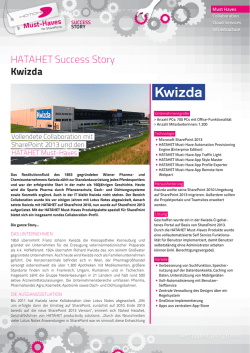 hatahet success story Kwizda