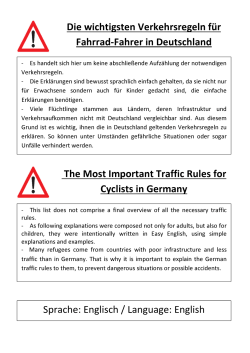 Die wichtigsten Verkehrsregeln für Fahrrad-Fahrer in