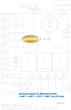 Anleitung Jacuzzi J-460 J-465 J-470 J-480