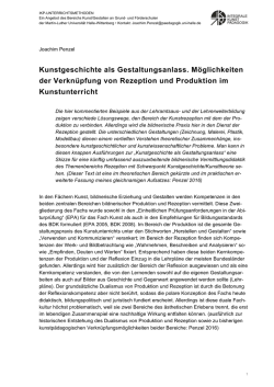 Joachim Penzel: Kunstgeschichte als Gestaltungsanlass