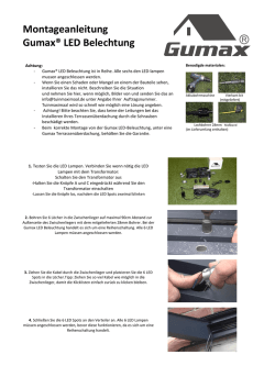 Montageanleitung Gumax® LED Belechtung