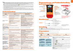 Programmierung & Problembehandlung Landroid M