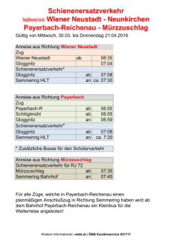 Schienenersatzverkehr teilweise Wiener Neustadt