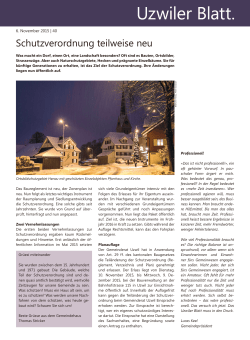 Schutzverordnung teilweise neu