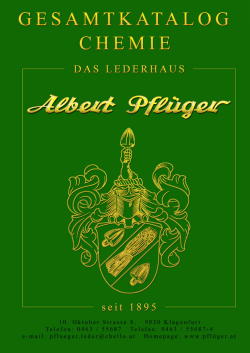 Chemie - Das Lederhaus Albert Pflüger