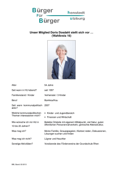 BFB Personen-Porträt - Dosdahl Doris