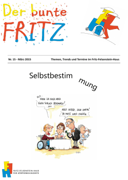 Bunter Fritz, Ausgabe 15, März 2015 - Fritz-Felsenstein-Haus