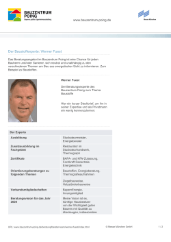 Der Baustoffexperte: Werner Fuest
