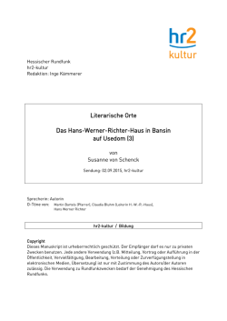 Hans Werner Richter auf Usedom