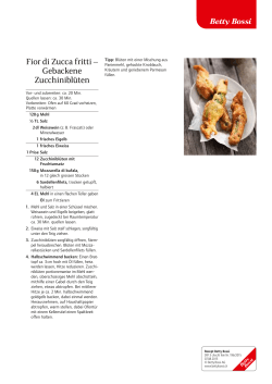 Fior di Zucca fritti – Gebackene Zucchiniblüten