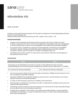 Hilfsmittelliste VVG