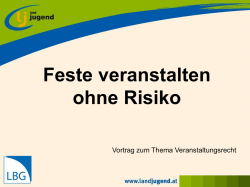 Feste veranstalten ohne Risiko