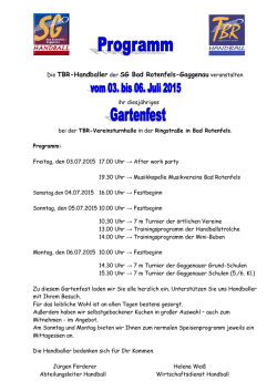 Die TBR-Handballer der SG Bad Rotenfels
