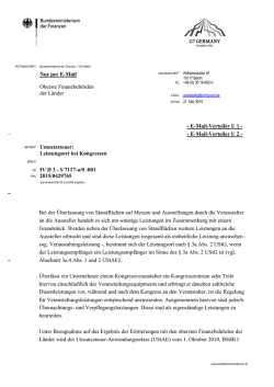 IV D 3 - S 7117-a/0 :001 - Bundesfinanzministerium