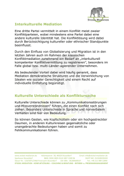 Interkulturelle Mediation