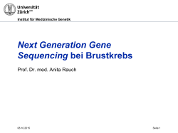 Next Generation Gene Sequencing beim Brustkrebs