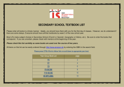 ISN Secondary School Text Book List  - is