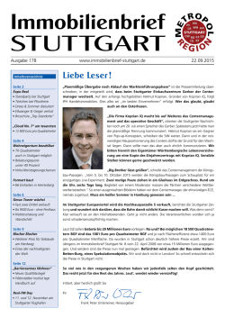 Immobilienbrief STUTTGART - Immobilienbewertung Stuttgart