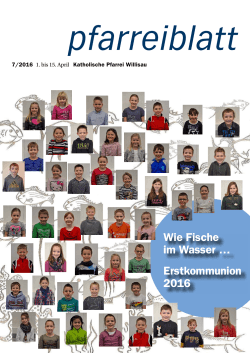 Wie Fische im Wasser … Erstkommunion 2016