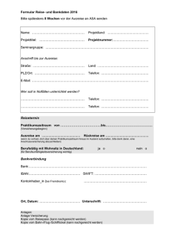 Formular Reise - ASA