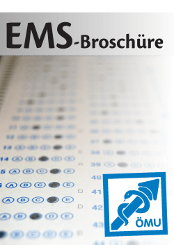 EMS Broschüre Inhalt - Österreichische Medizinerunion (ÖMU)