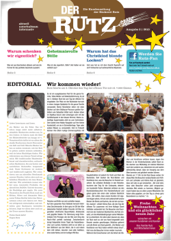 editorial - B&auml;ckerei Rutz
