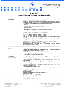 HYDROPOX wasserl&ouml;sliche 2 Komponenten Epoxidfarbe