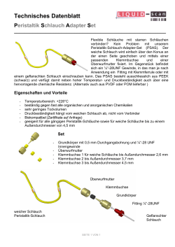 Peristaltik Schlauch Adapter Set - S
