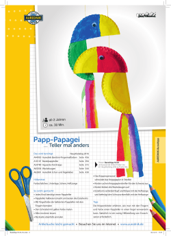 Papp-Papagei … Teller mal anders