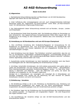 AZ-AGZ-Schauordnung