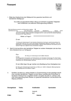 Fragebogen zum Arbeitszimmer