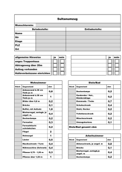 Checkliste - Sultanumzug