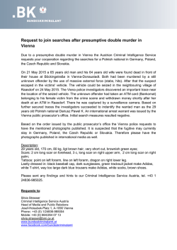 Request to join searches after presumptive double murder in Vienna