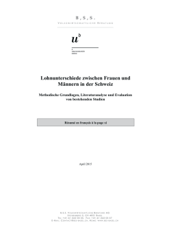 Studie - Schweizerischer Arbeitgeberverband