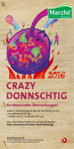 crazy donnschtig - Luzerner Raststätten AG