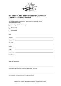 ich möchte dem boogie-woogie tanzverein crazy shakers beitreten
