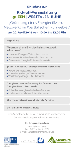 Kick-off-Veranstaltung gr-EEN | WESTFALEN