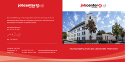 grundsatzerkl&auml;rung des jobcenters trier stadt
