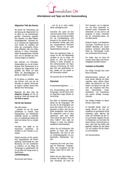 Informationen und Tipps von Ihrer Hausverwaltung