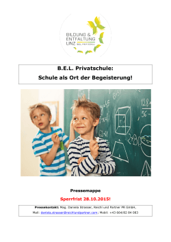 B.E.L. Privatschule: Schule als Ort der Begeisterung!