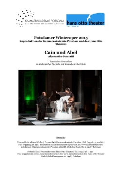 Cain und Abel - Hans Otto Theater