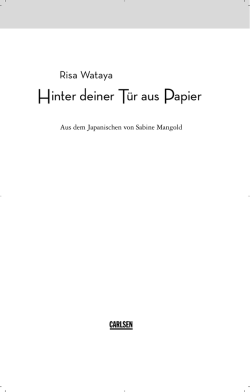 Hinter deiner T&uuml;r aus Papier